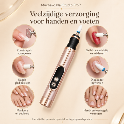 Muchavo NailStudio Pro™ – Elektrische Nagelfrees met LED-lamp