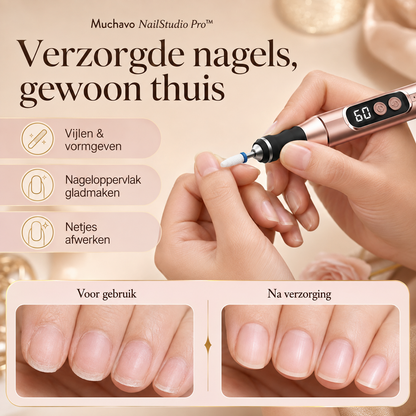 Muchavo NailStudio Pro™ – Elektrische Nagelfrees met LED-lamp
