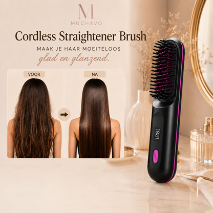 Muchavo SmoothBrush™ – Draadloze Haarstijlborstel voor Glad en Verzorgd Haar