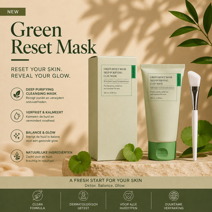 Muchavo Green Reset Mask™ – Zuiverend Clay Masker