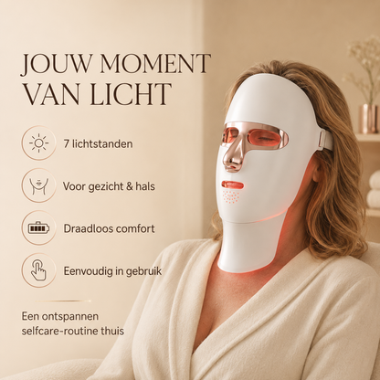 Muchavo LumiGlow™ – Draadloos LED Gezichts- & Halsmasker voor een Stralende Huid