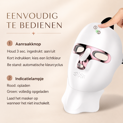 Muchavo LumiGlow™ – Draadloos LED Gezichts- & Halsmasker voor een Stralende Huid