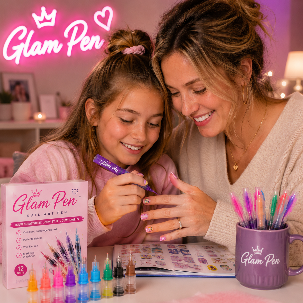 GlamPen™ Nail Art Pen Set - Professionele Nageldesigns Thuis