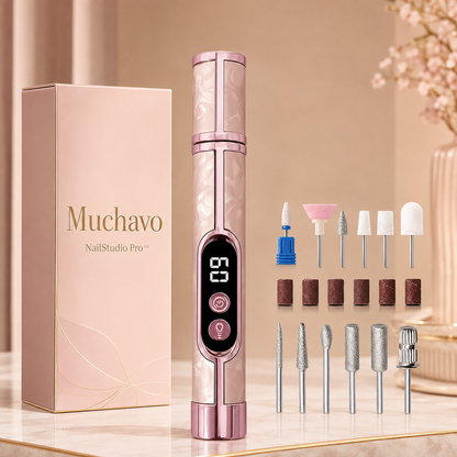 Muchavo NailStudio Pro™ – Elektrische Nagelfrees met LED-lamp
