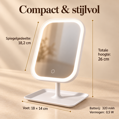 Muchavo GlowMirror™ – Oplaadbare LED-make-upspiegel