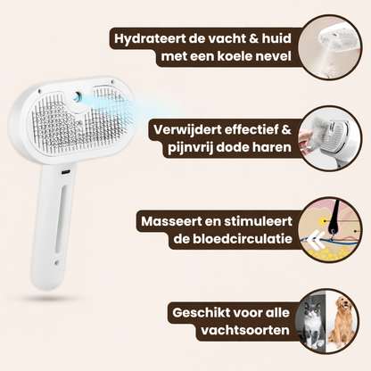 FurMist Pro™ – Slimme Stoomborstel voor Huisdieren