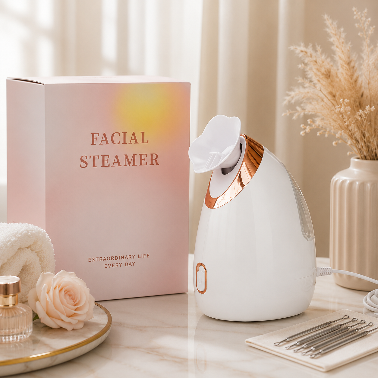 Muchavo GlowMist™ – Luxe Nano Gezichtsstomer voor een Stralende Huid