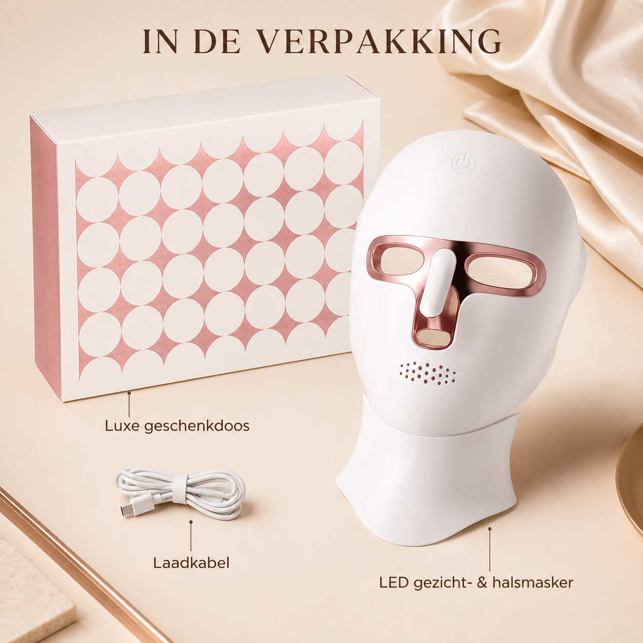 Muchavo LumiGlow™ – Draadloos LED Gezichts- & Halsmasker voor een Stralende Huid