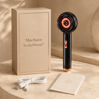 Muchavo ScalpRitual™ – Elektrische Hoofdhuidmassager met Haarolie-Applicator