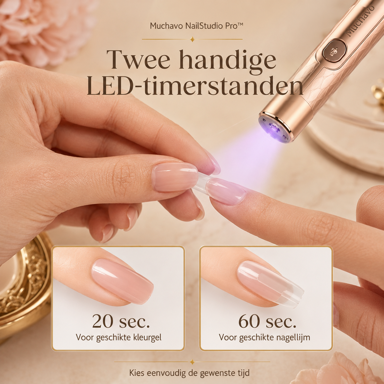 Muchavo NailStudio Pro™ – Elektrische Nagelfrees met LED-lamp