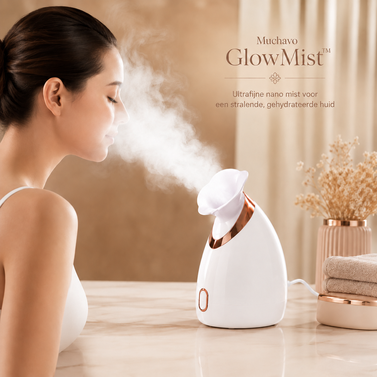 Muchavo GlowMist™ – Luxe Nano Gezichtsstomer voor een Stralende Huid