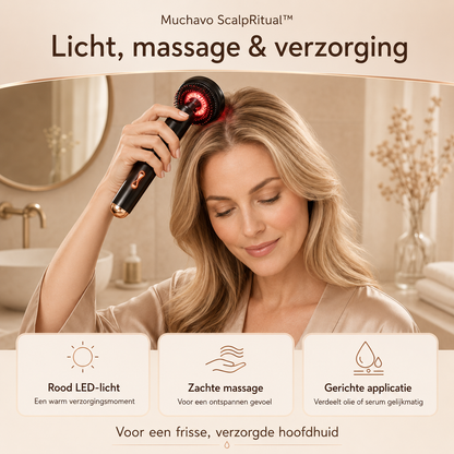 Muchavo ScalpRitual™ – Elektrische Hoofdhuidmassager met Haarolie-Applicator