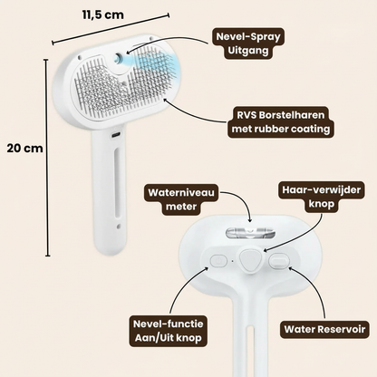FurMist Pro™ – Slimme Stoomborstel voor Huisdieren